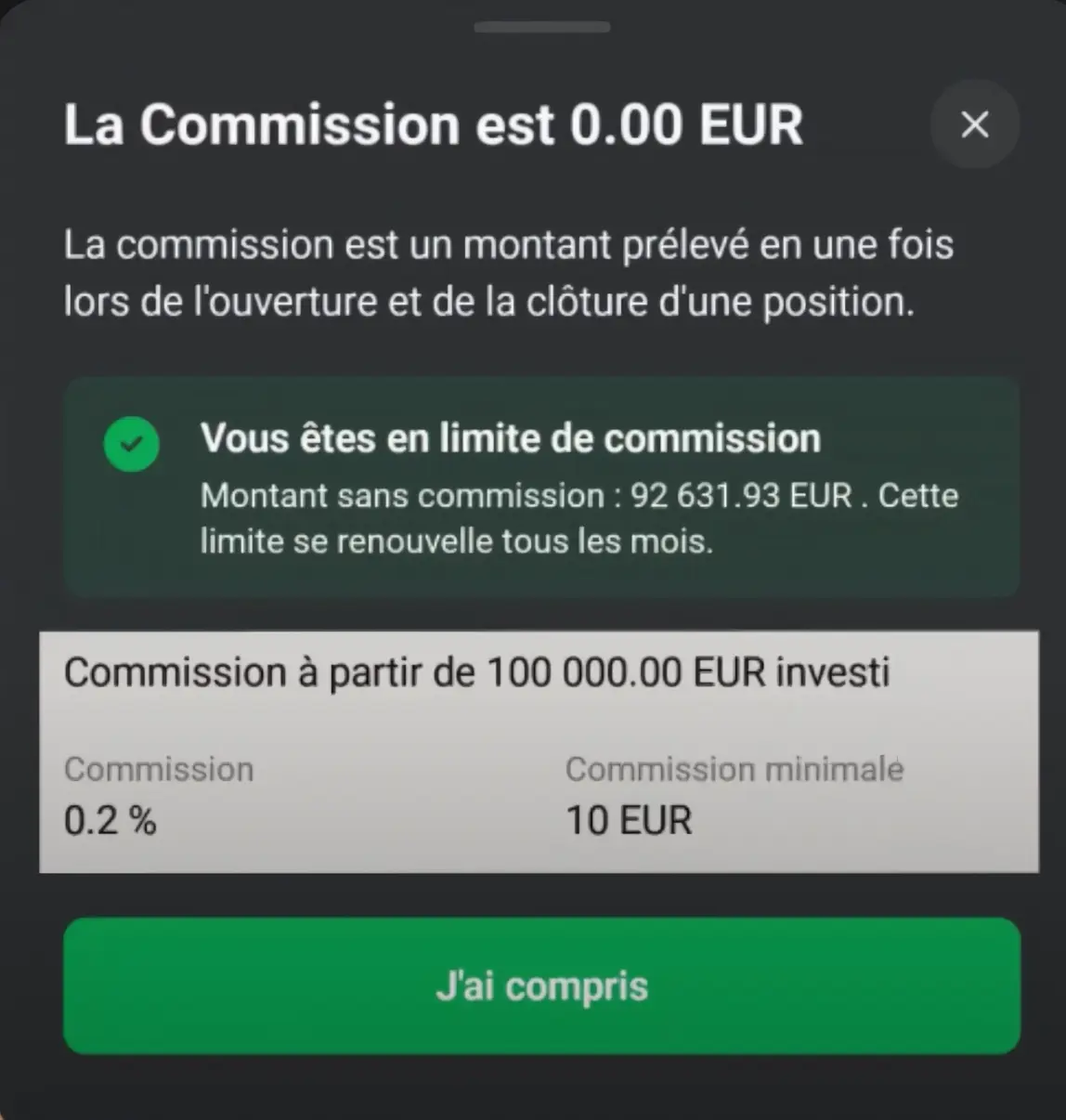 Interface du PEA XTB avec accès aux ETF et actions
