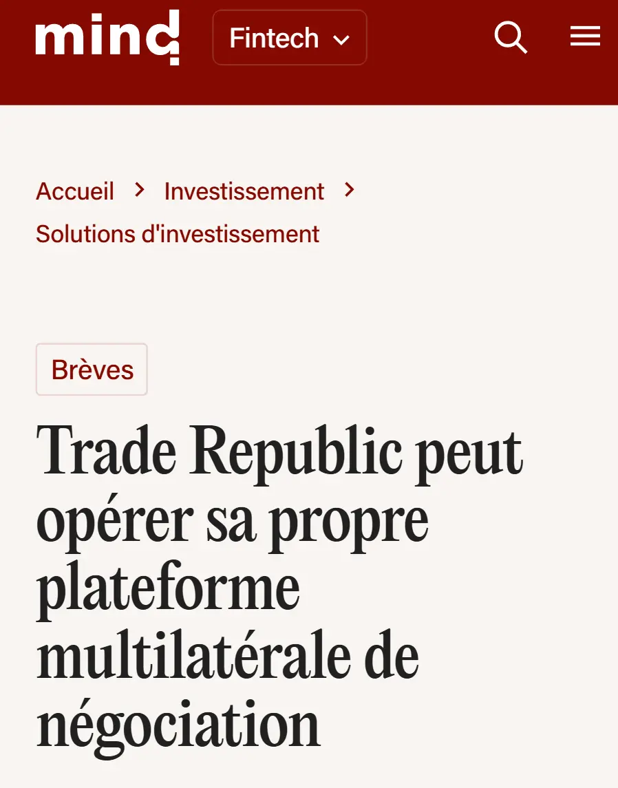 Trade Republic obtient une licence BaFin pour créer son propre lieu de négociation