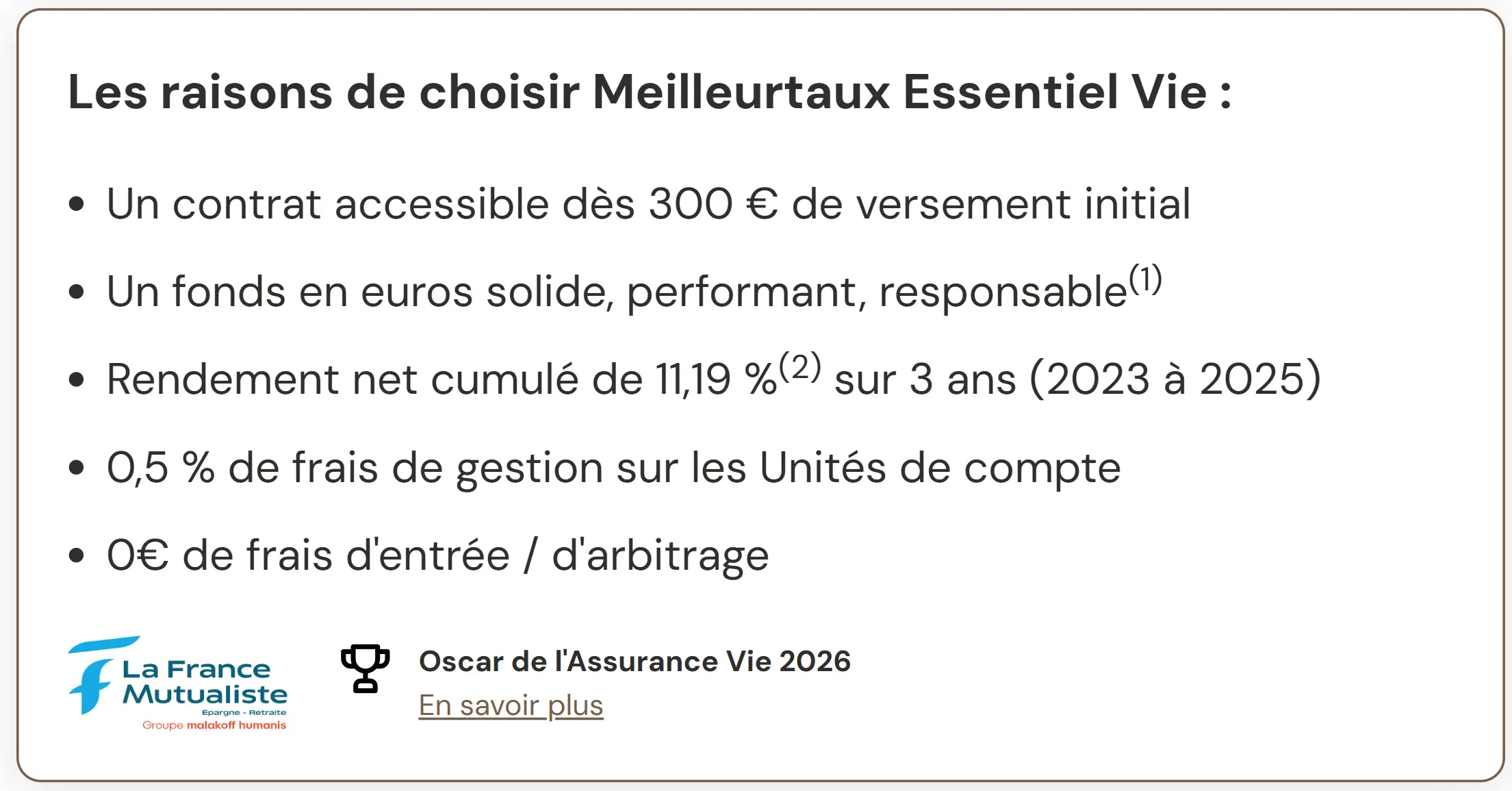 Avantages assurance vie Meilleurtaux Essentiel Vie