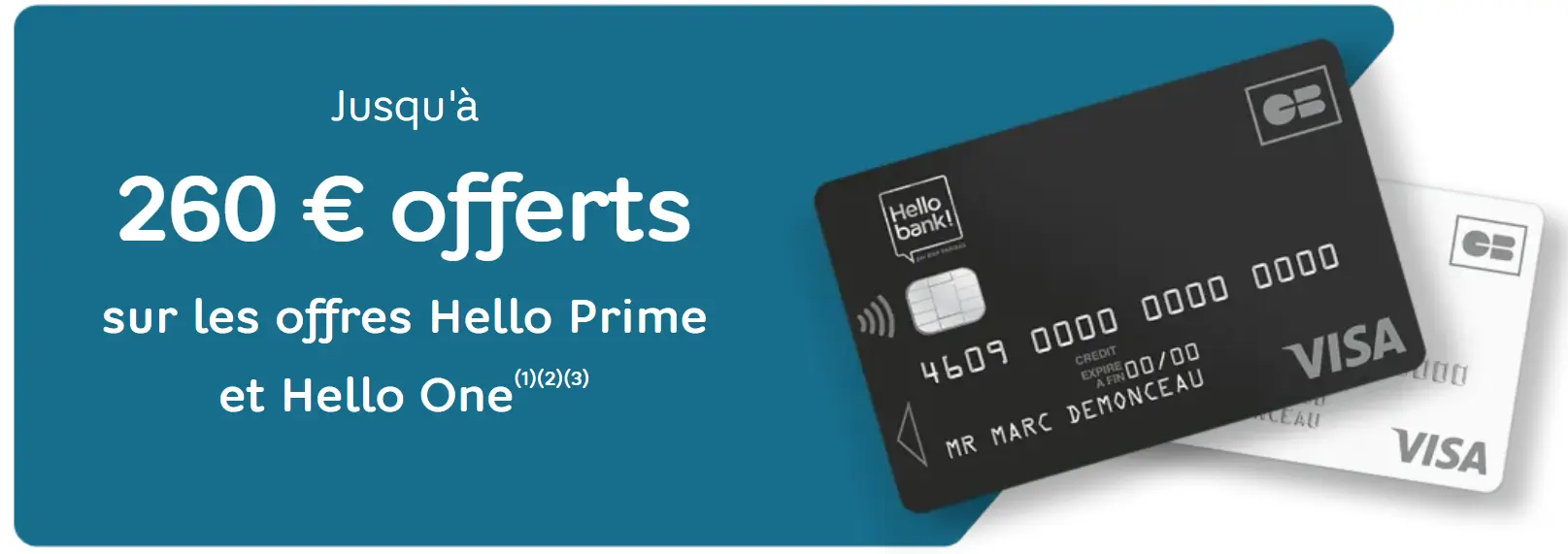 Offre code parrainage Hello Bank — jusqu'à 260€