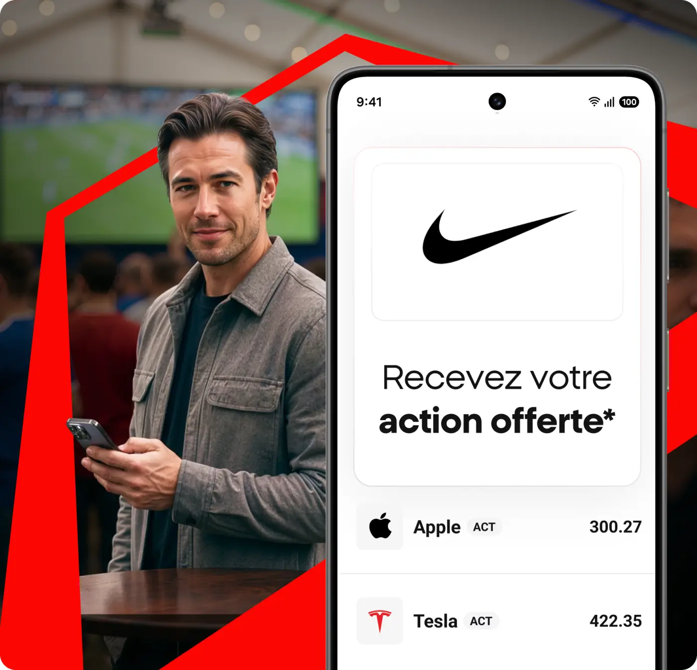 Action Nike offerte avec le code parrainage XTB INPARIS