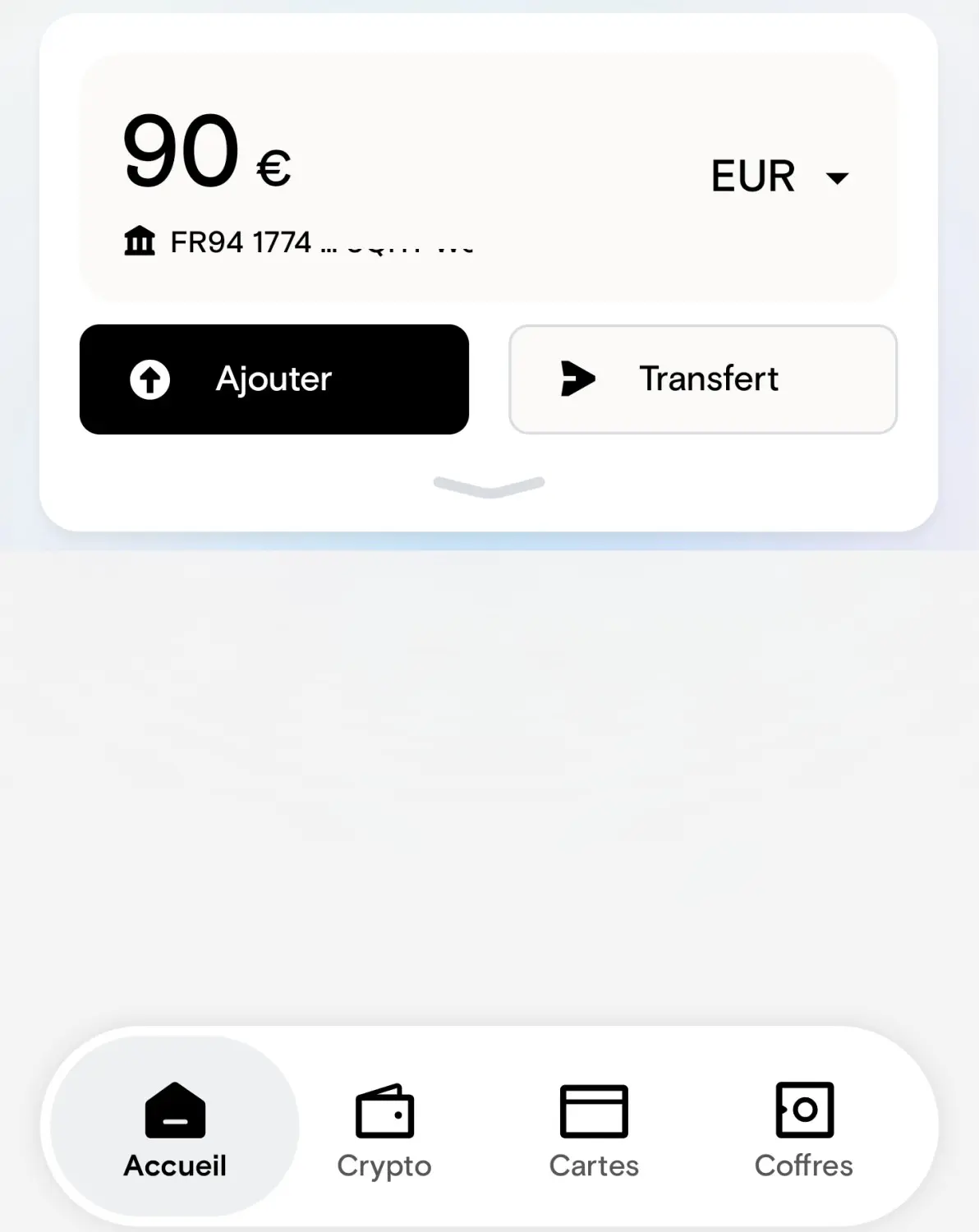 Interface d'accueil de l'application Deblock