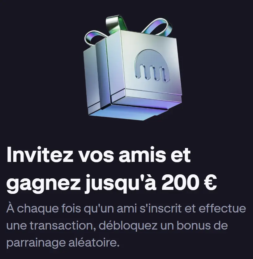 Détail de l'offre 200 € en BTC sur l'application Kraken avec code d'invitation