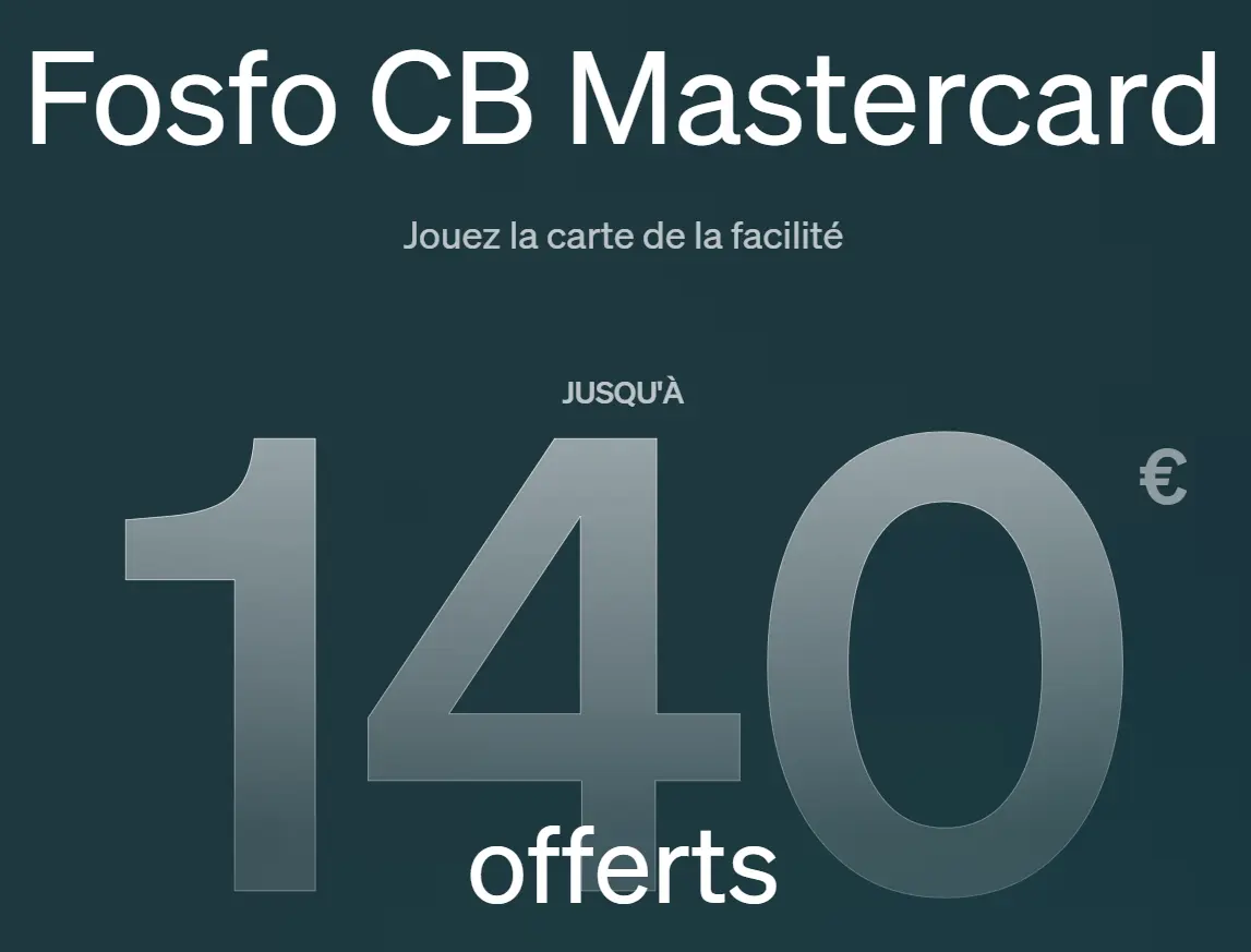 Prime parrainage Fortuneo 140 euros avec la carte FOSFO