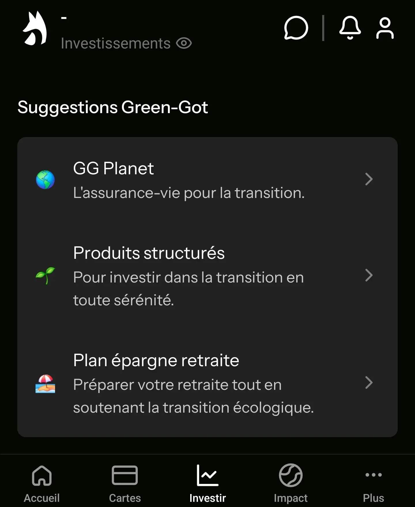 Produits d'investissement disponibles sur Green-Got : assurance-vie et PER