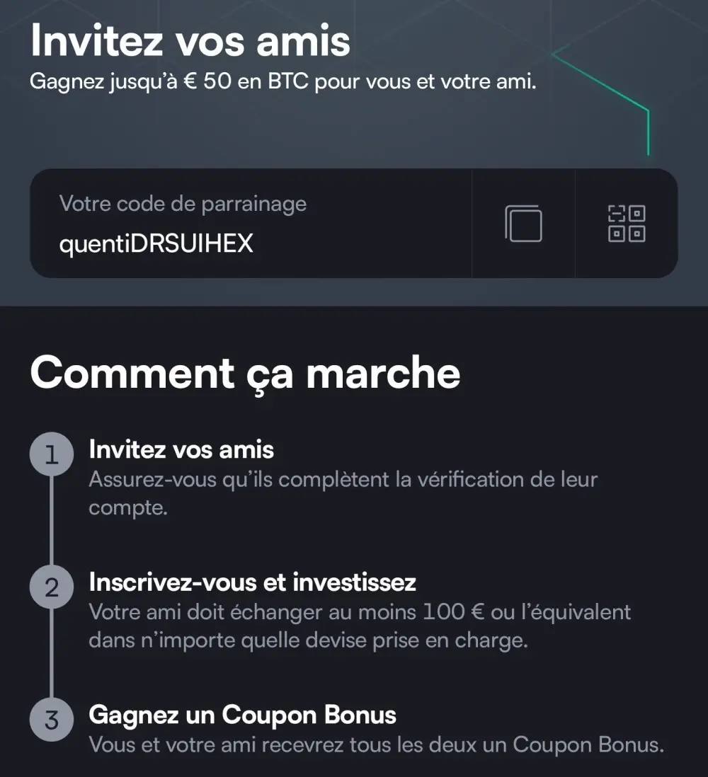 Explications du parrainage SwissBorg et de l'offre bonus