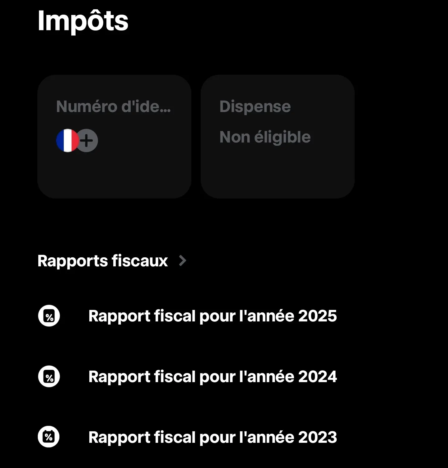Section impots rapports fiscaux trade republic app