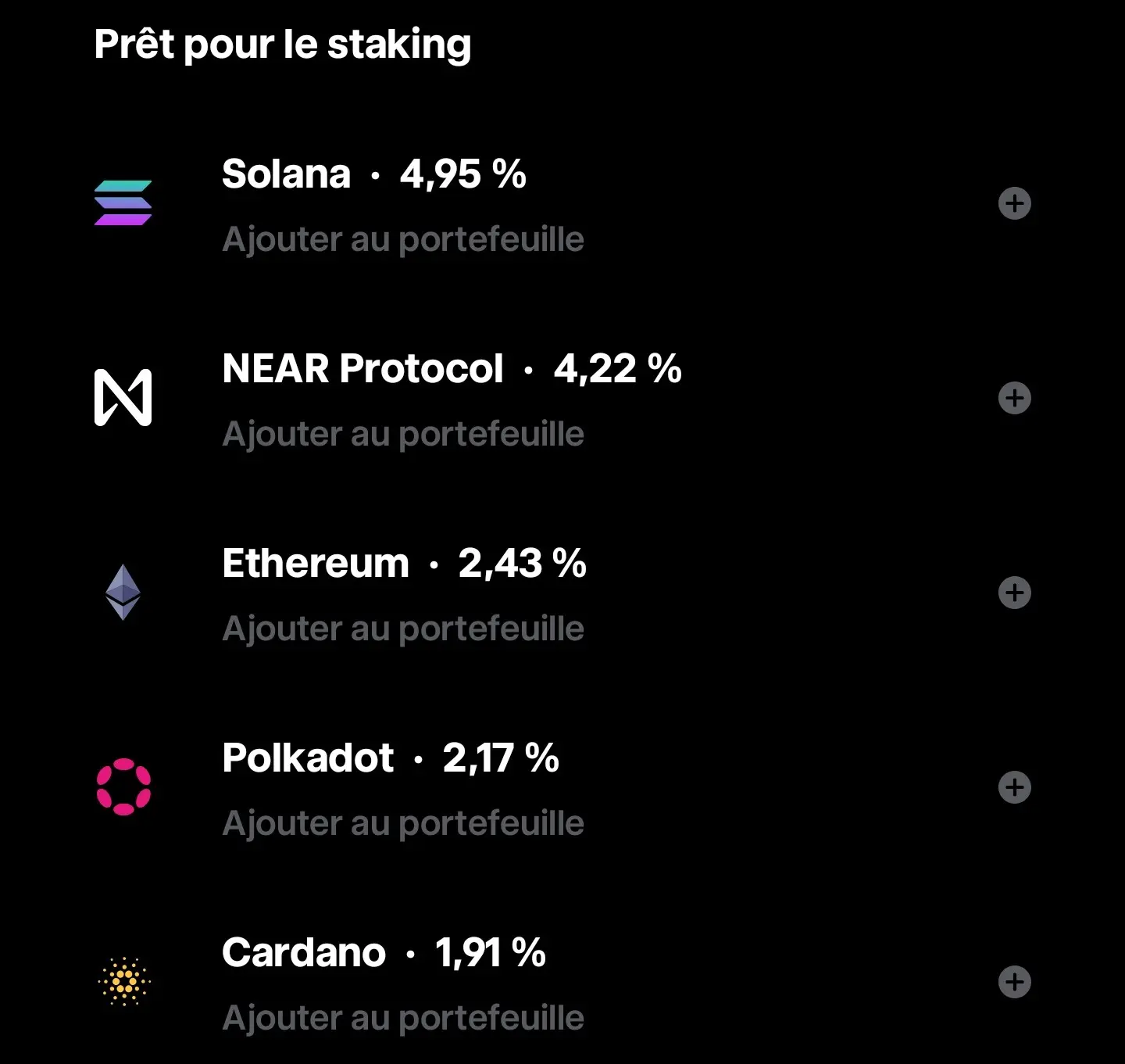 Staking liste cryptos trade republic