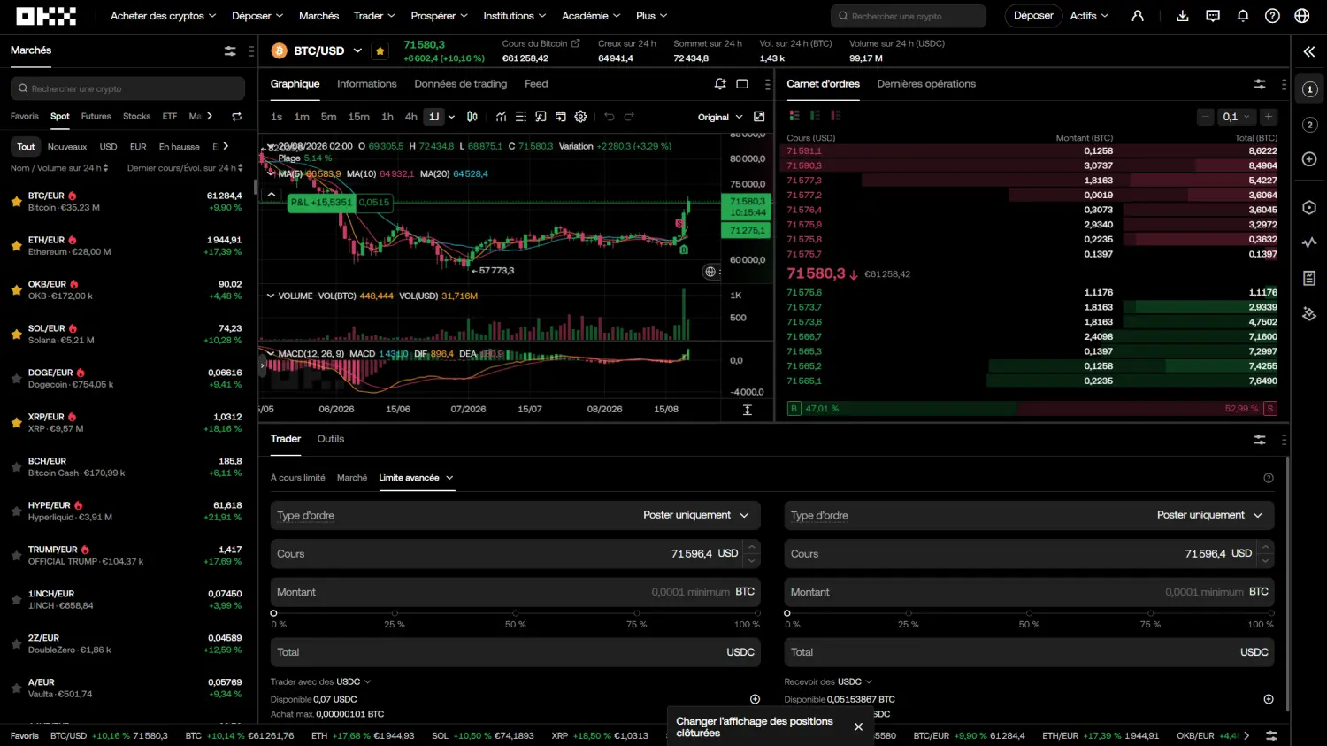 Interface trading desktop okx quentinarioli