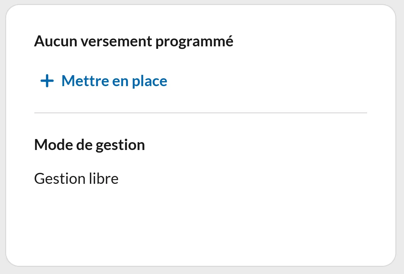 Versement programme contrat linxea