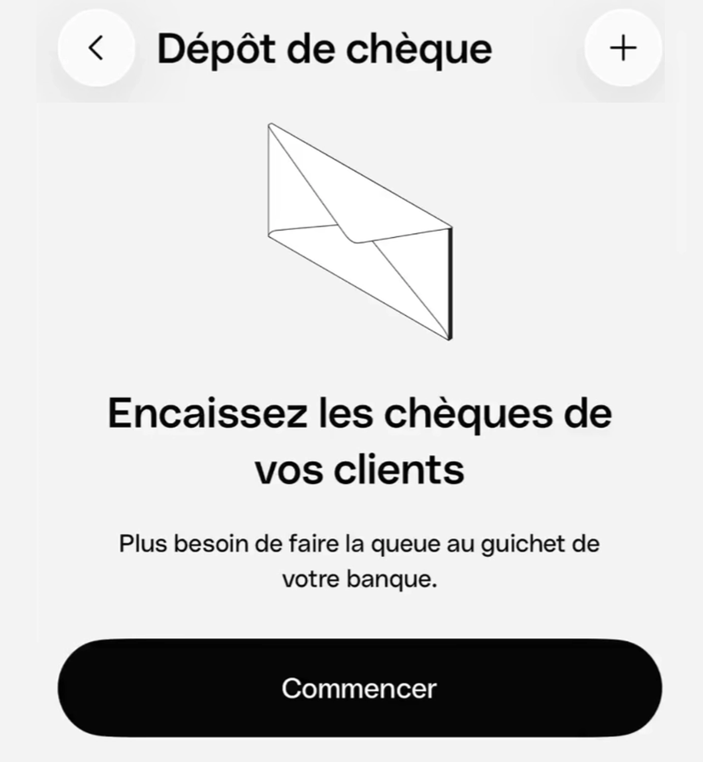 Depot de cheque app qonto