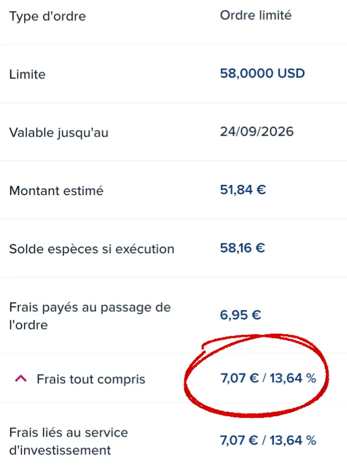 Details frais action americaine chez boursobank frais bien trop eleve