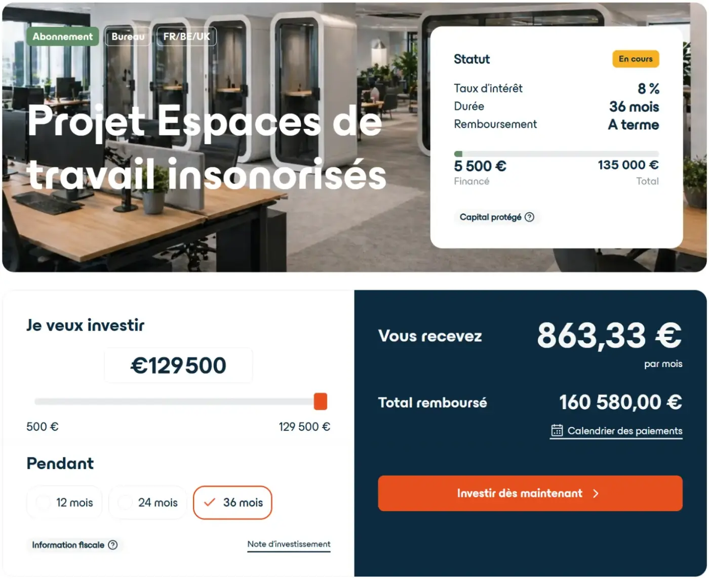Exemple projet entreprise enky financement par abonnement