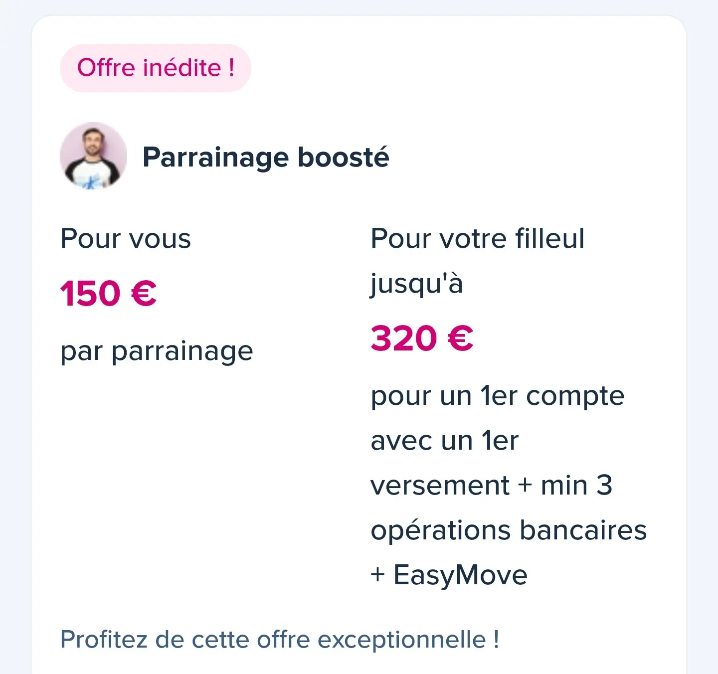 Offre en cours boost parrainage boursobank