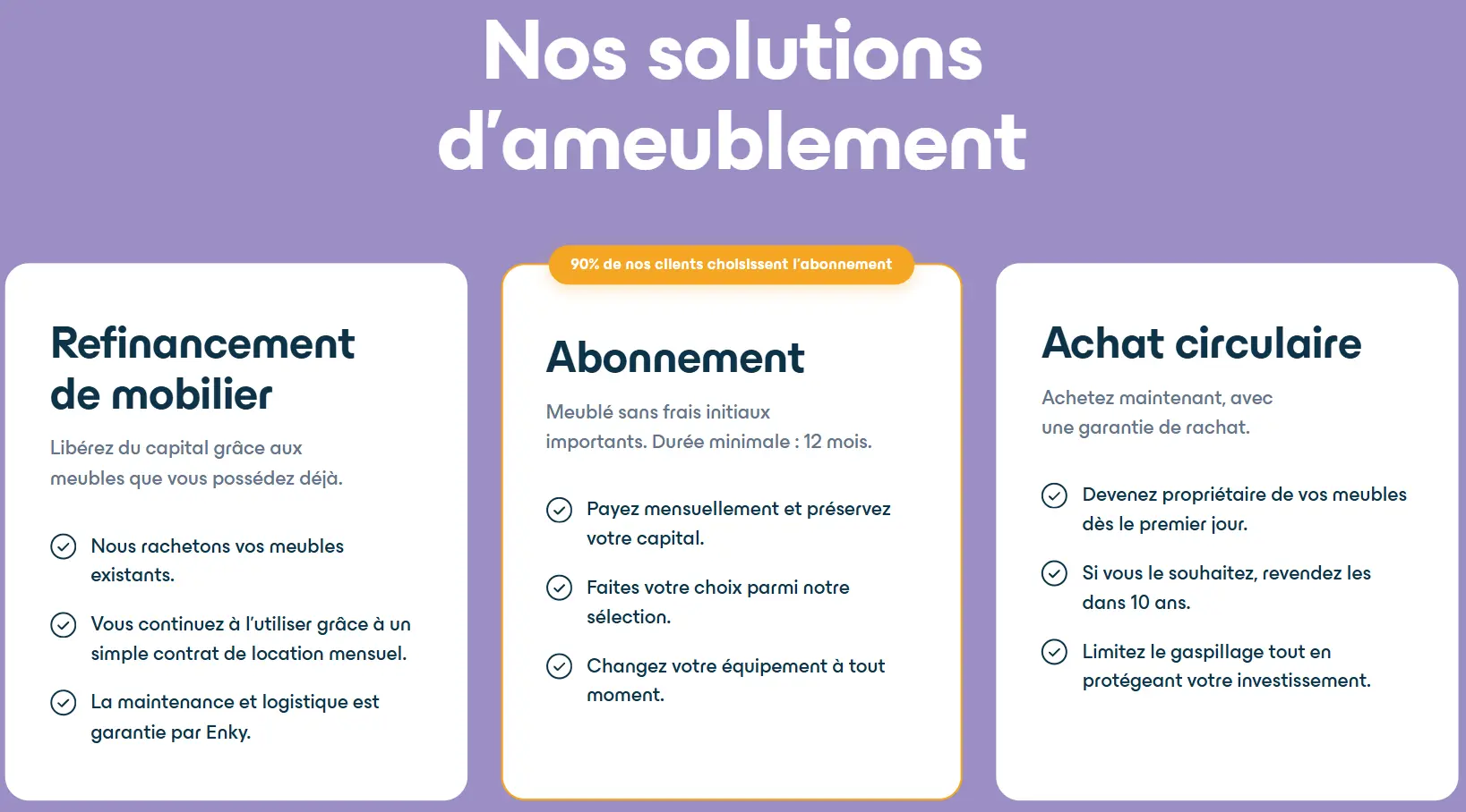 Services proposes par enky professionnel